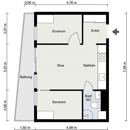 2br At Tjuvhomen With Sea View 公寓 奥斯陆